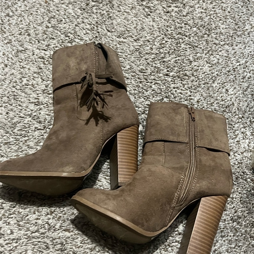 Brown Suede Ankle Boots